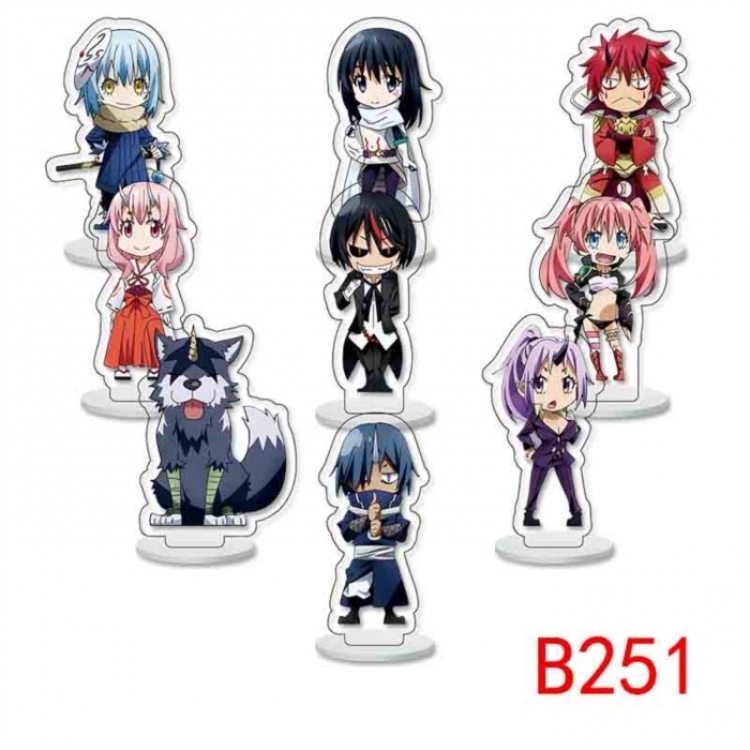 That Time I Got Slim Anime Character acrylic Small Standing Plates  Keychain 6cm a set of 9