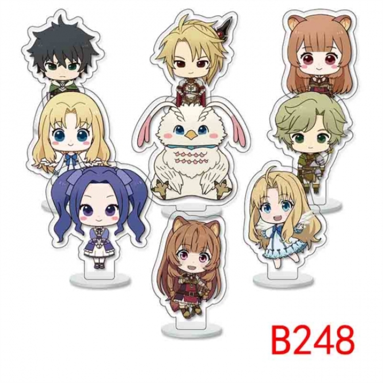 Tate no Yuusha no Nariagari Anime Character acrylic Small Standing Plates  Keychain 6cm a set of 9