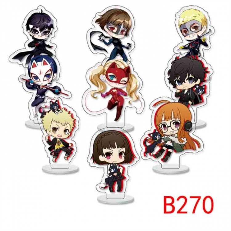 Megami Ibunroku Persona Anime Character acrylic Small Standing Plates  Keychain 6cm a set of 9