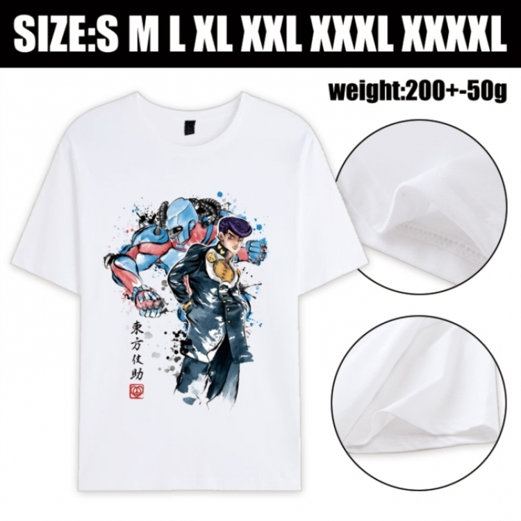 JoJos Bizarre Adventure Anime printed pure cotton short sleeved T-shirt from S to 4XL
