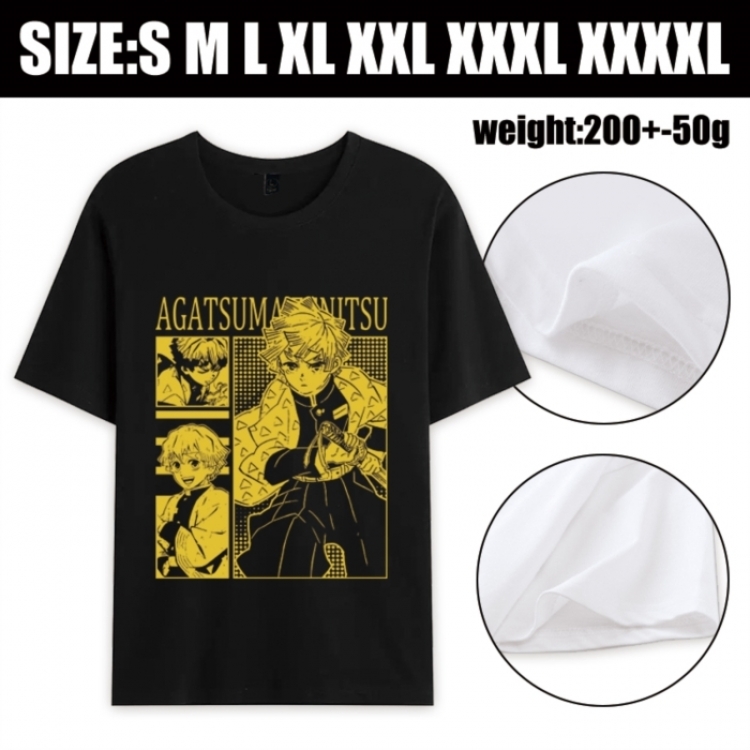Demon Slayer Kimets Anime printed pure cotton short sleeved T-shirt from S to 4XL