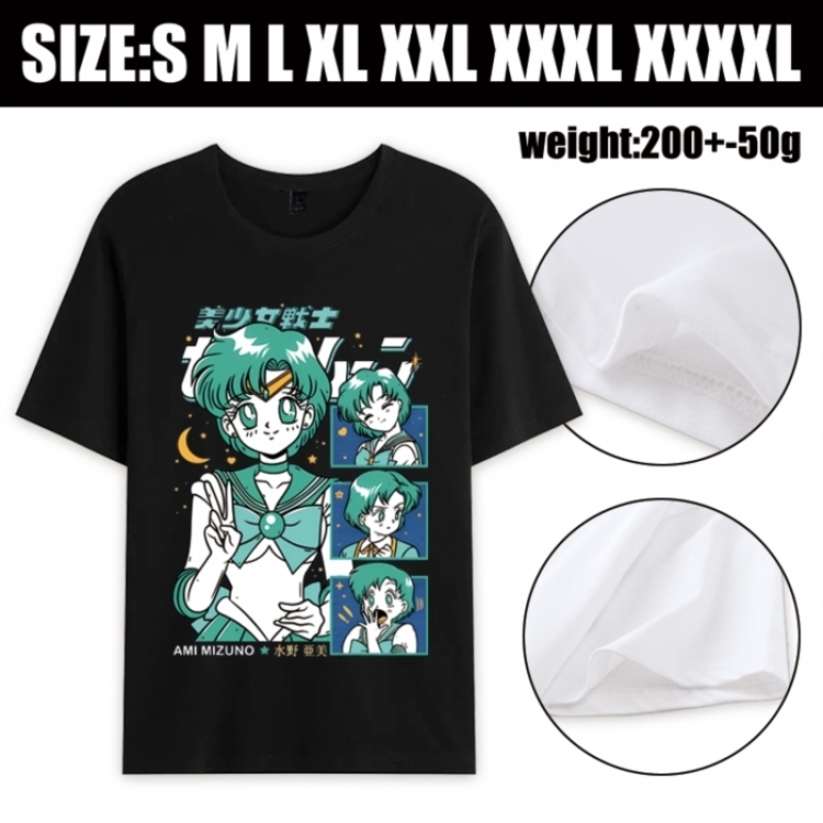 sailormoon Anime printed pure cotton short sleeved T-shirt from S to 4XL
