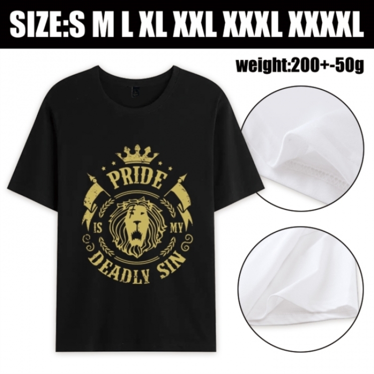 The Seven Deadly Sins Anime printed pure cotton short sleeved T-shirt from S to 4XL