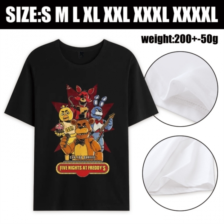 Five Nights at Freddys Anime printed pure cotton short sleeved T-shirt from S to 4XL