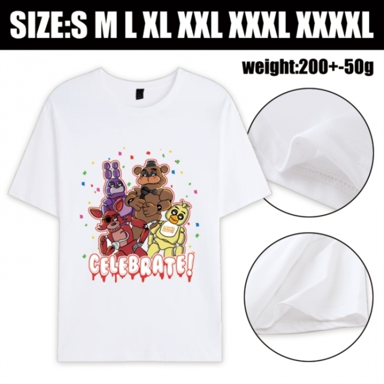 Five Nights at Freddys Anime printed pure cotton short sleeved T-shirt from S to 4XL