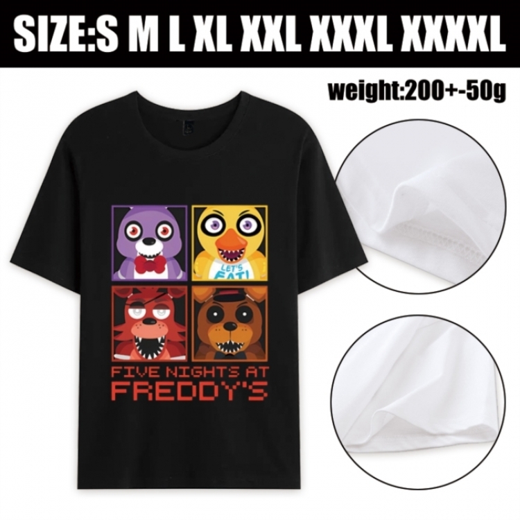 Five Nights at Freddys Anime printed pure cotton short sleeved T-shirt from S to 4XL