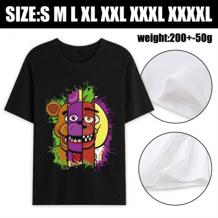 Five Nights at Freddys Anime printed pure cotton short sleeved T-shirt from S to 4XL