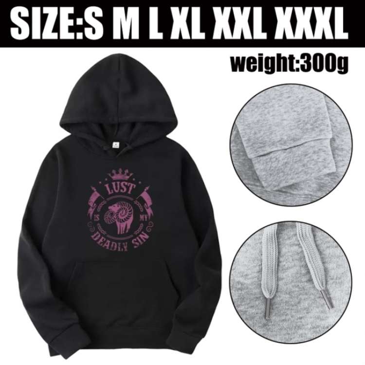 The Seven Deadly Sins Anime printed hooded sweatshirt top from S to 3XL