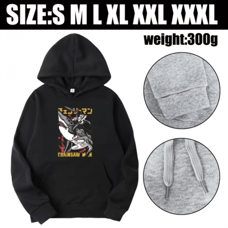 Chainsaw Man Anime printed hooded sweatshirt top from S to 3XL