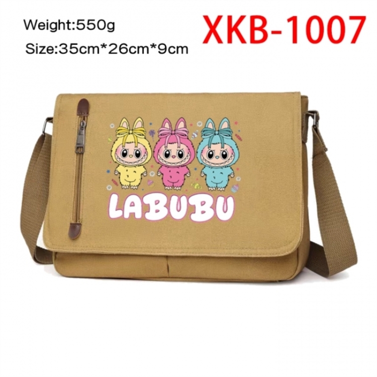 Labubu Anime Retro Canvas Shoulder Bag Crossbody Bag Mailman Bag 35x26x9cm