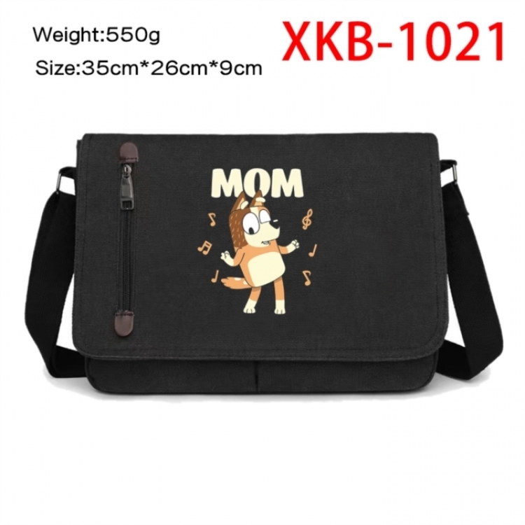 Bluey Anime Retro Canvas Shoulder Bag Crossbody Bag Mailman Bag 35x26x9cm