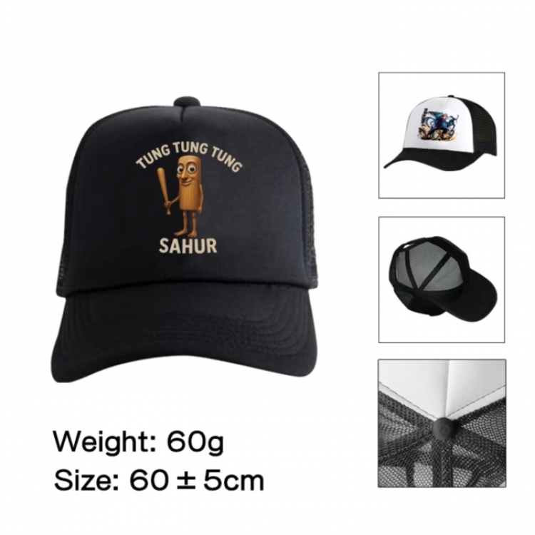 Italian-Brainrot Anime mesh cap peaked cap sun hat 60cm