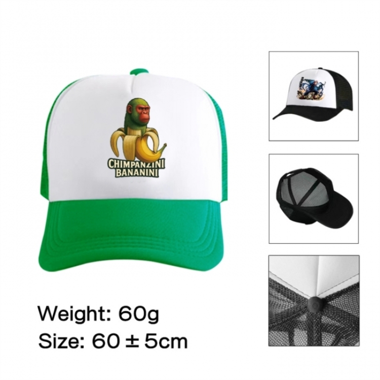 Italian-Brainrot Anime mesh cap peaked cap sun hat 60cm