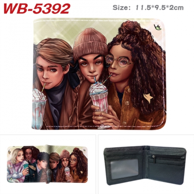 HEARTSTOPPER Animation color PU leather half fold wallet 11.5X9X2CM