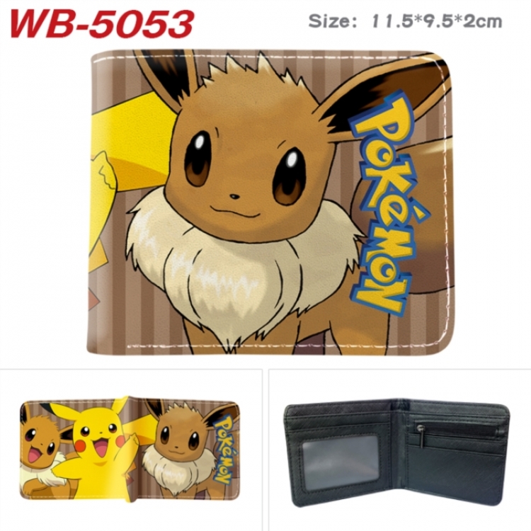 Pokemon Animation color PU leather half fold wallet 11.5X9X2CM