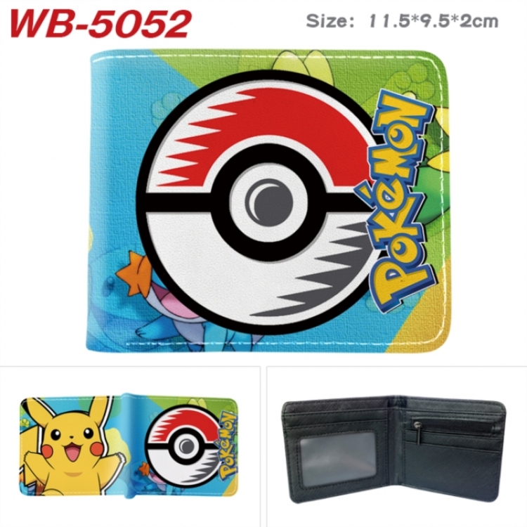 Pokemon Animation color PU leather half fold wallet 11.5X9X2CM
