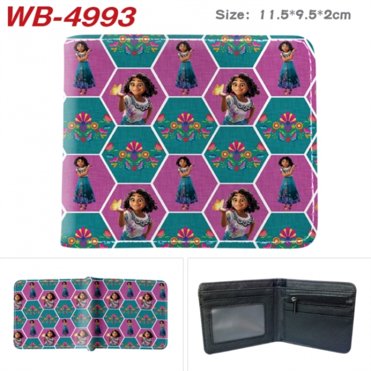 full house of magic Animation color PU leather half fold wallet 11.5X9X2CM