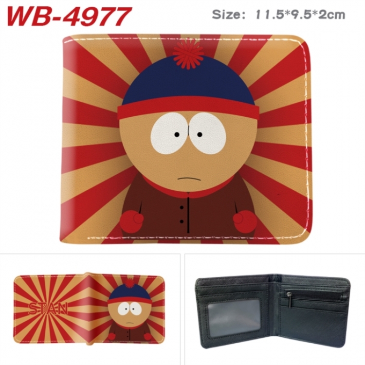 South Park Animation color PU leather half fold wallet 11.5X9X2CM