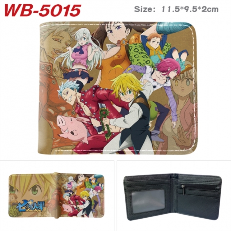 The Seven Deadly Sins Animation color PU leather half fold wallet 11.5X9X2CM