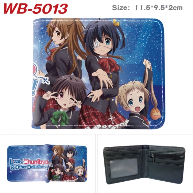 Chuunibyou Demo Koi Ga Shitai Animation color PU leather half fold wallet 11.5X9X2CM