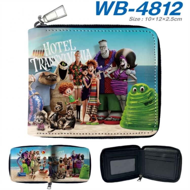 hotel Transylvania Anime color short full zip folding wallet 10x12x2.5cm