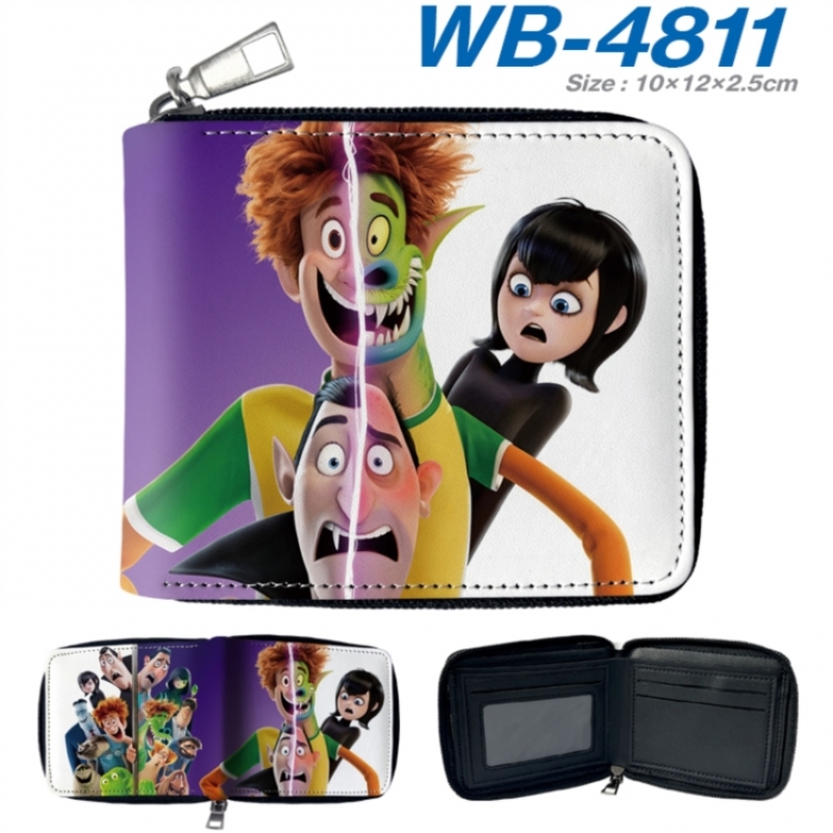 hotel Transylvania Anime color short full zip folding wallet 10x12x2.5cm
