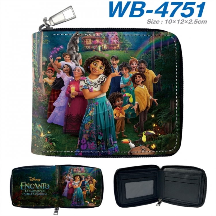 full house of magic Anime color short full zip folding wallet 10x12x2.5cm