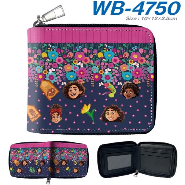 full house of magic Anime color short full zip folding wallet 10x12x2.5cm