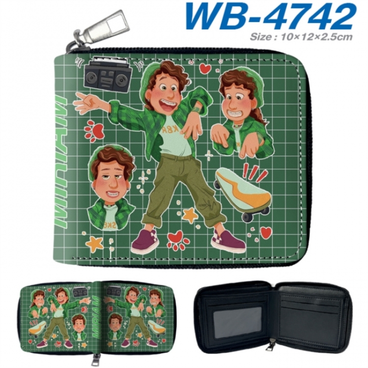 Turning Red Anime color short full zip folding wallet 10x12x2.5cm