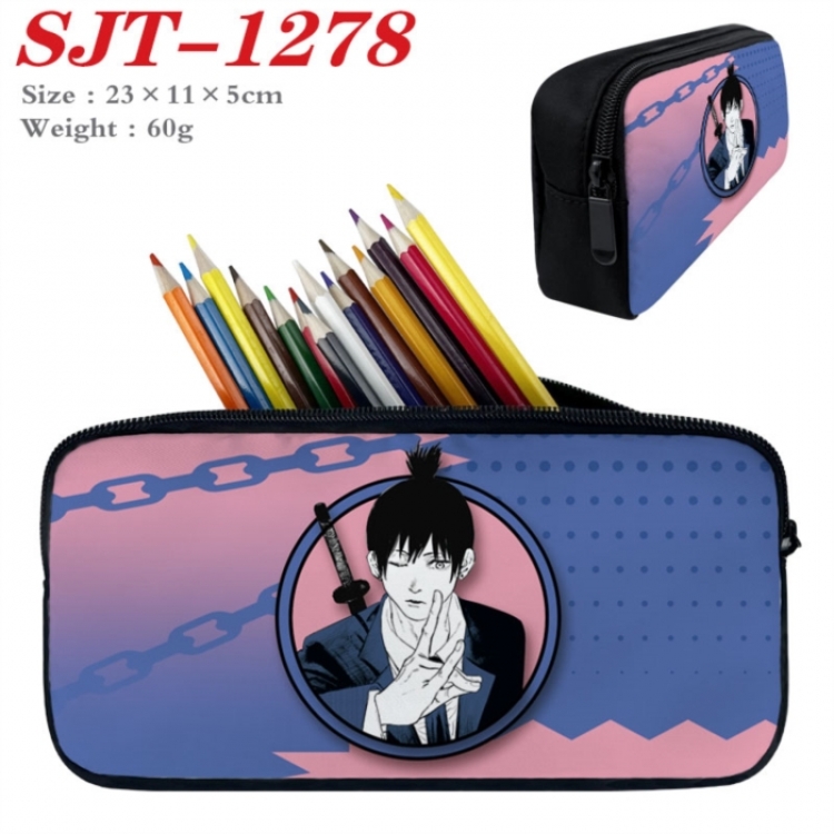Chainsaw Man Anime nylon student pencil case 23x11x5cm 