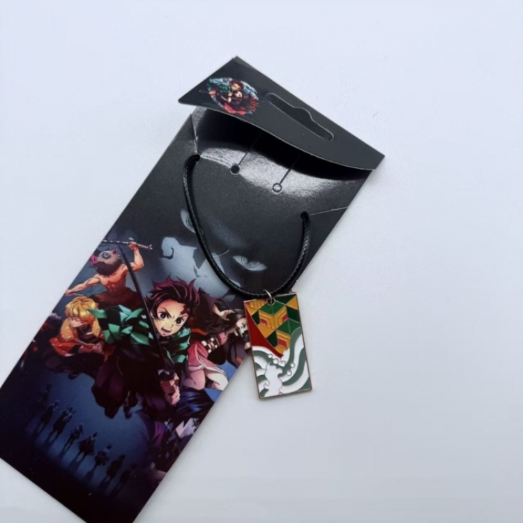 Demon Slayer Kimets Anime peripheral leather rope necklace pendant jewelry price for 5 pcs