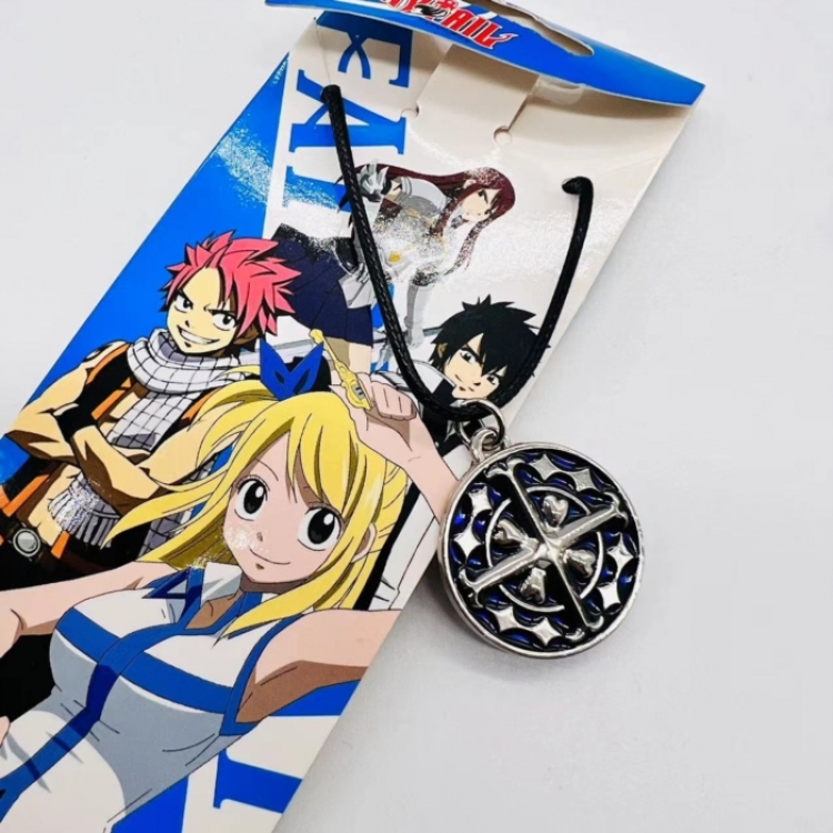 Fairy tail Anime peripheral leather rope necklace pendant jewelry price for 5 pcs