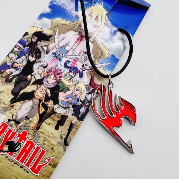 Fairy tail Anime peripheral leather rope necklace pendant jewelry price for 5 pcs