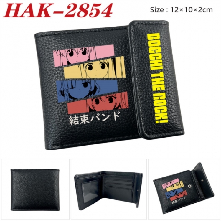 BOCCHI THE ROCK! Anime Litchi Pattern Hidden Buckle Half Fold Printed Wallet 12X10X2CM