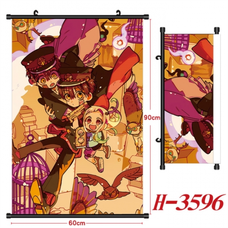 Toilet-bound Hanako-kun Anime Black Plastic Rod Canvas Painting Wall Scroll 60X90CM
