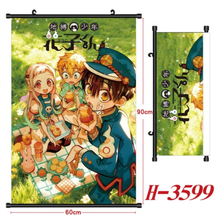 Toilet-bound Hanako-kun Anime Black Plastic Rod Canvas Painting Wall Scroll 60X90CM