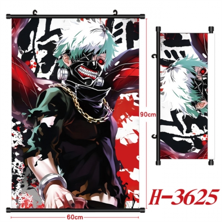 Tokyo Ghoul Anime Black Plastic Rod Canvas Painting Wall Scroll 60X90CM