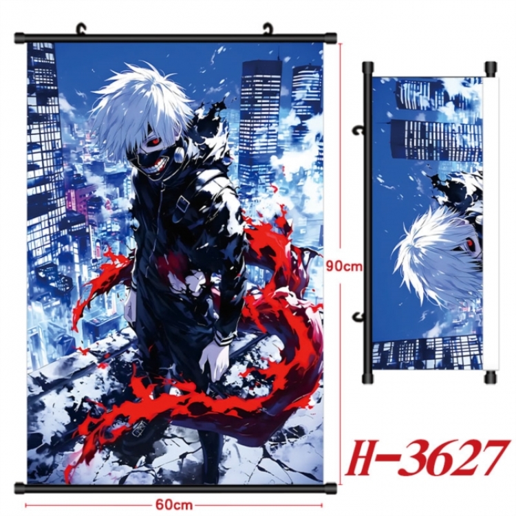 Tokyo Ghoul Anime Black Plastic Rod Canvas Painting Wall Scroll 60X90CM