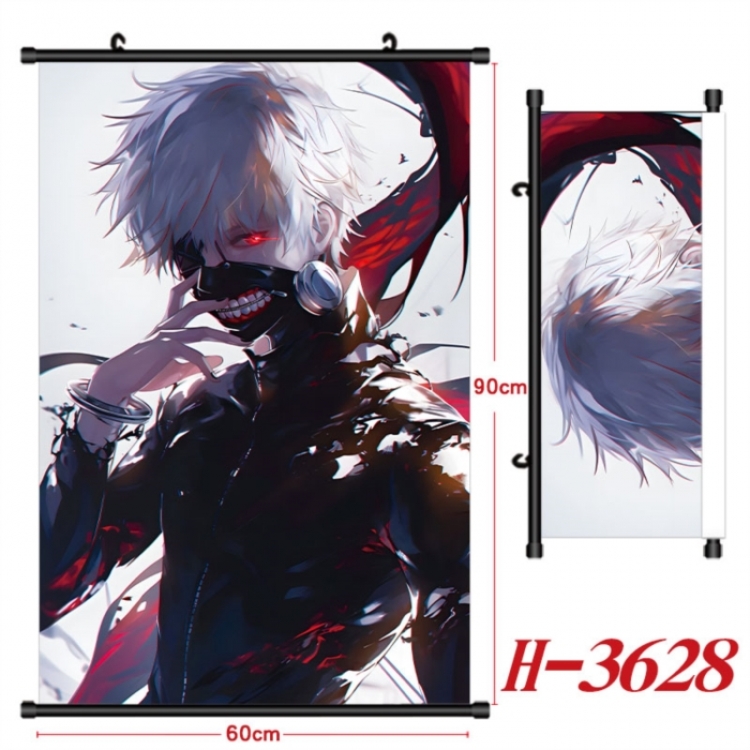 Tokyo Ghoul Anime Black Plastic Rod Canvas Painting Wall Scroll 60X90CM