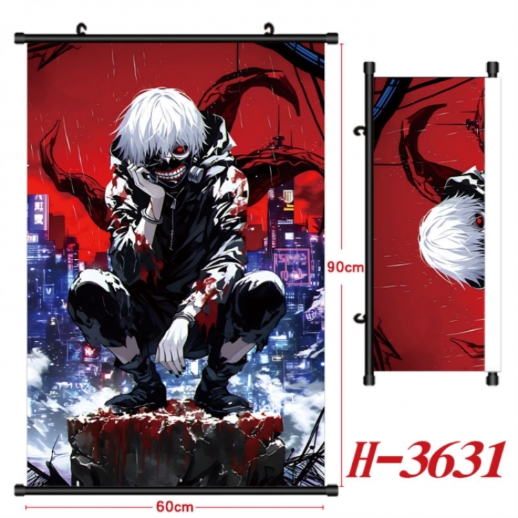 Tokyo Ghoul Anime Black Plastic Rod Canvas Painting Wall Scroll 60X90CM