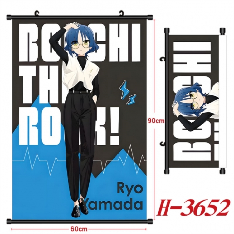 BOCCHI THE ROCK! Anime Black Plastic Rod Canvas Painting Wall Scroll 60X90CM