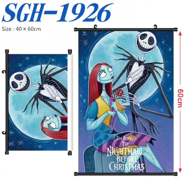 The Nightmare Before Christmas Anime digital printed pole style hanging picture Wall Scroll 40x60cm