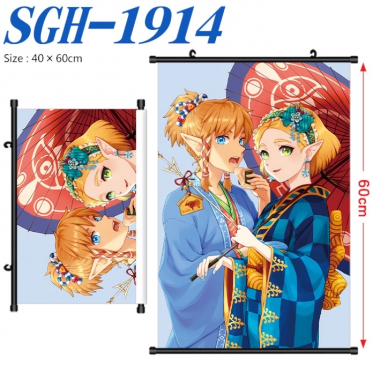 The Legend of Zelda Anime digital printed pole style hanging picture Wall Scroll 40x60cm
