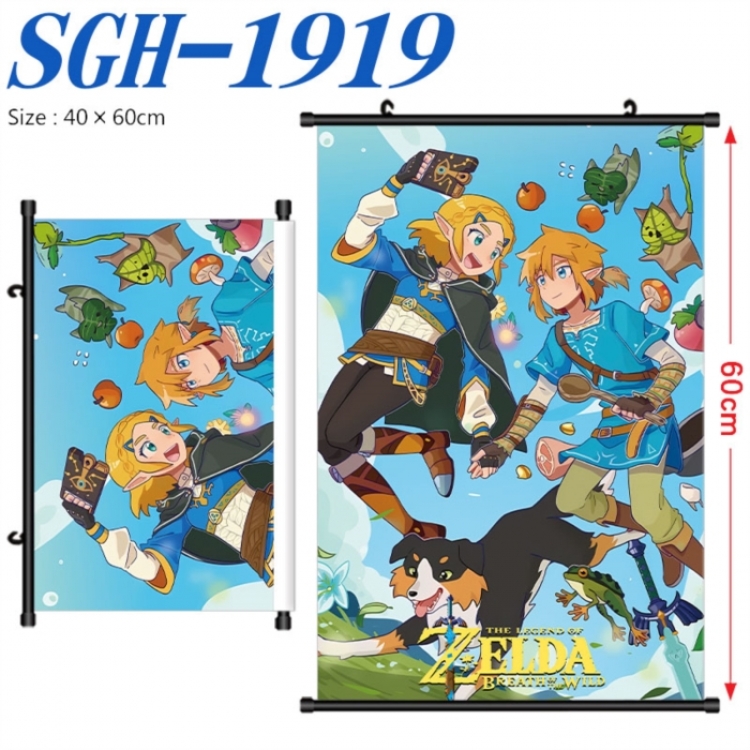 The Legend of Zelda Anime digital printed pole style hanging picture Wall Scroll 40x60cm
