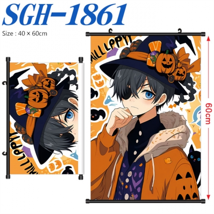 Kuroshitsuji Anime digital printed pole style hanging picture Wall Scroll 40x60cm