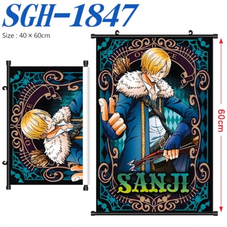 One Piece Anime digital printed pole style hanging picture Wall Scroll 40x60cm