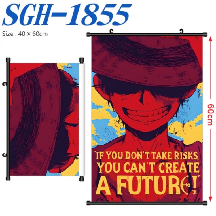 One Piece Anime digital printed pole style hanging picture Wall Scroll 40x60cm