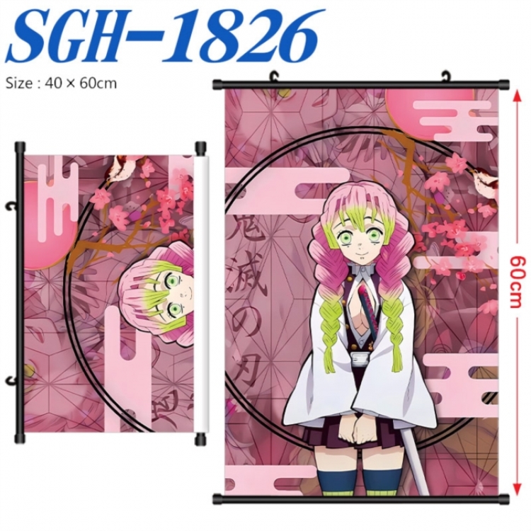 Demon Slayer Kimets Anime digital printed pole style hanging picture Wall Scroll 40x60cm