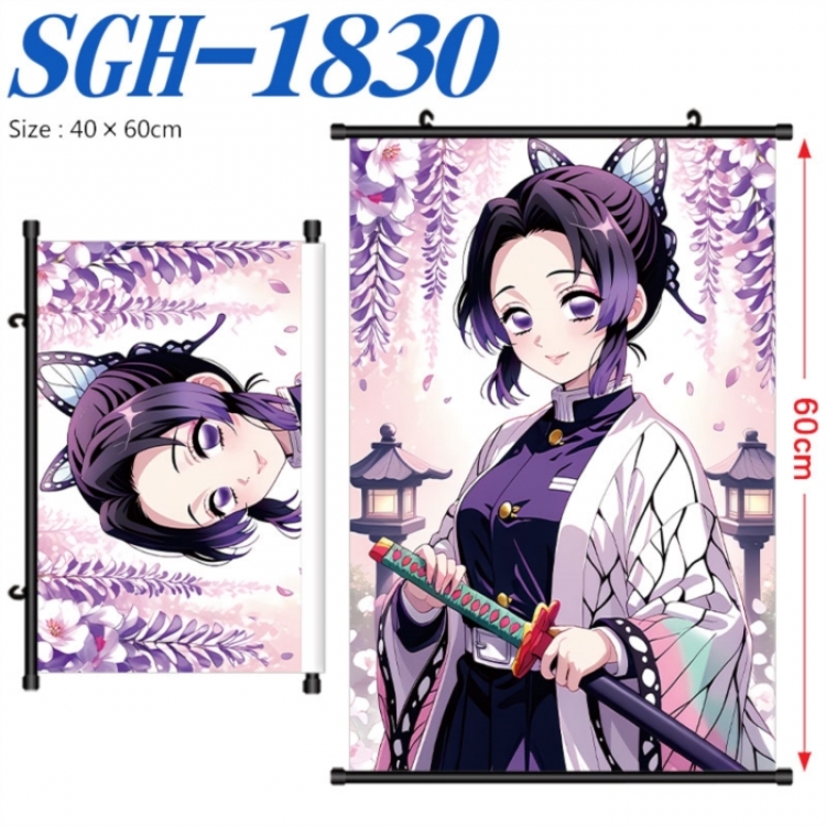 Demon Slayer Kimets Anime digital printed pole style hanging picture Wall Scroll 40x60cm