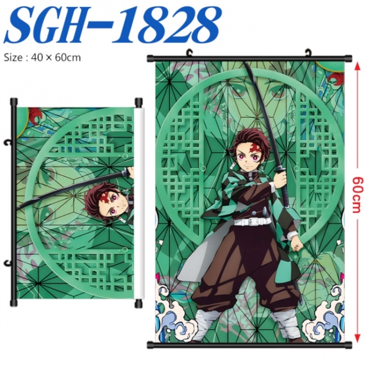 Demon Slayer Kimets Anime digital printed pole style hanging picture Wall Scroll 40x60cm
